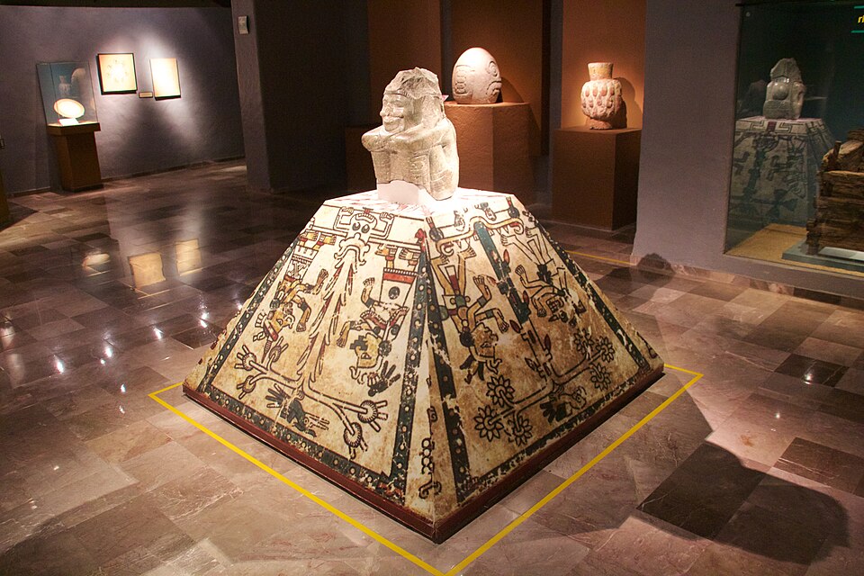 Excavated ruins of the Templo Mayor in the heart of Mexico City