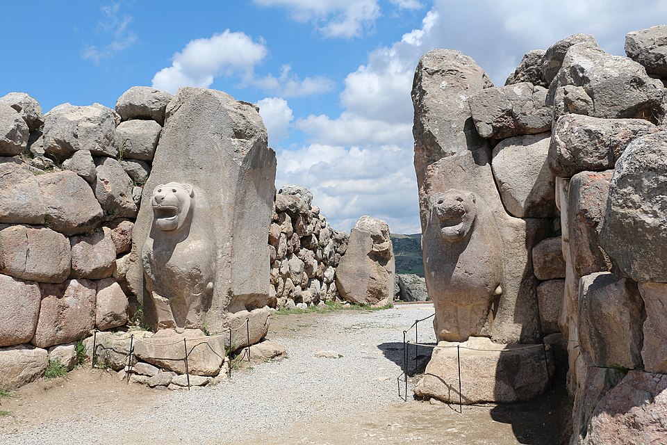The Lion Gate at the ruins of Hattusa, capital of the Hittite Empire in central Anatolia