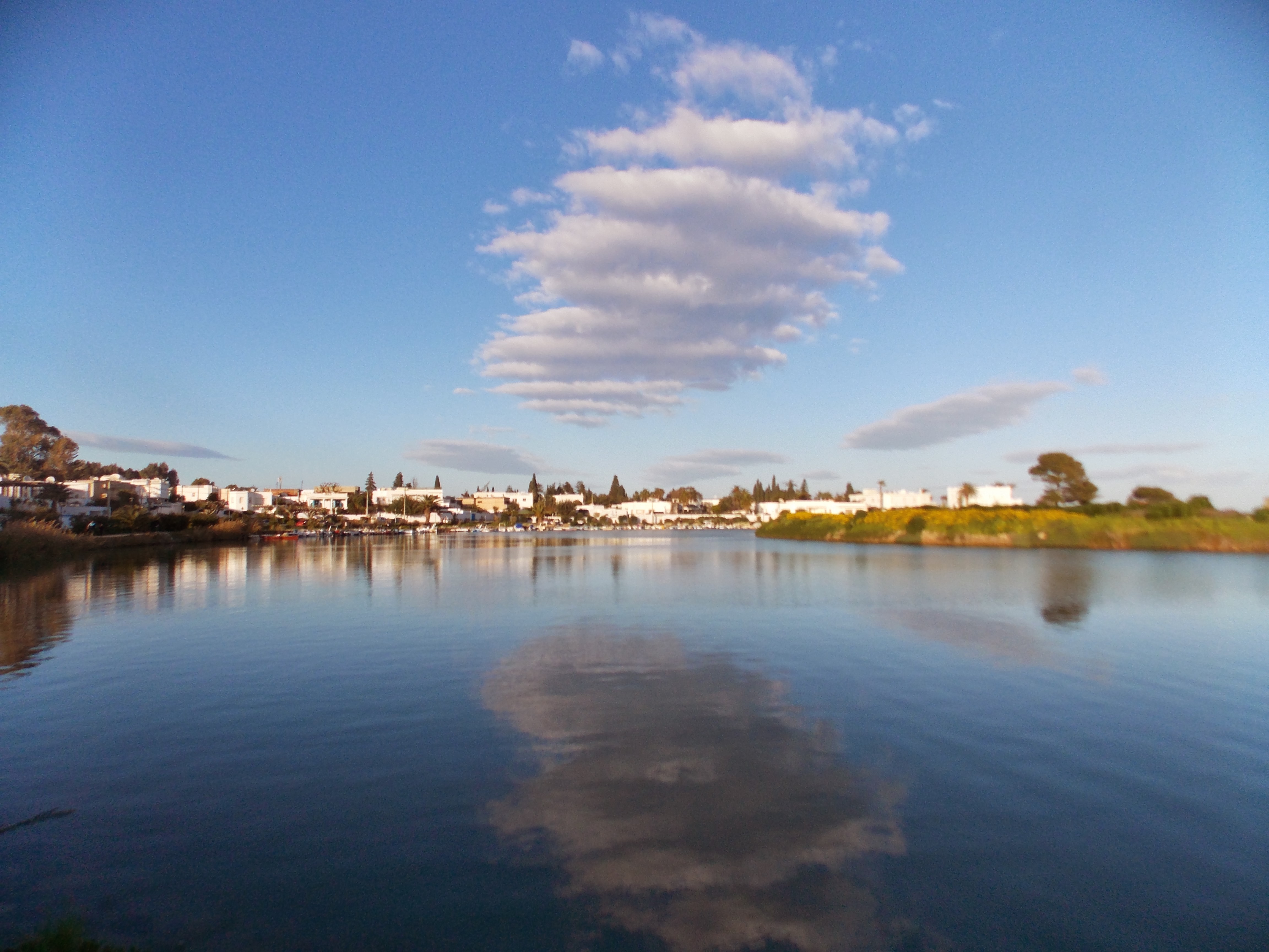 Remains of the ancient Punic harbour at Carthage, Tunisia
