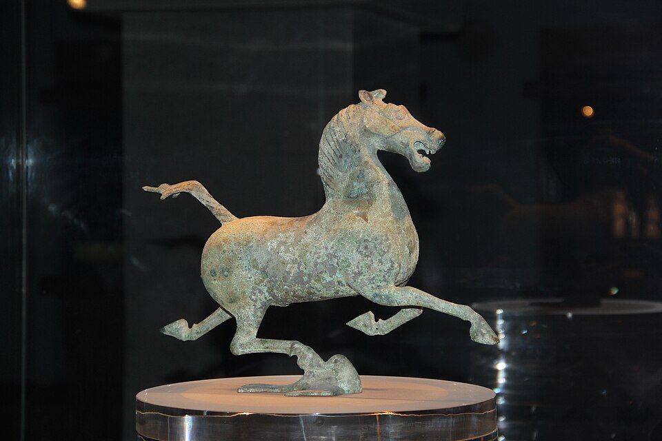 The Eastern Han bronze galloping horse from Wuwei, Gansu Province, c. second century CE