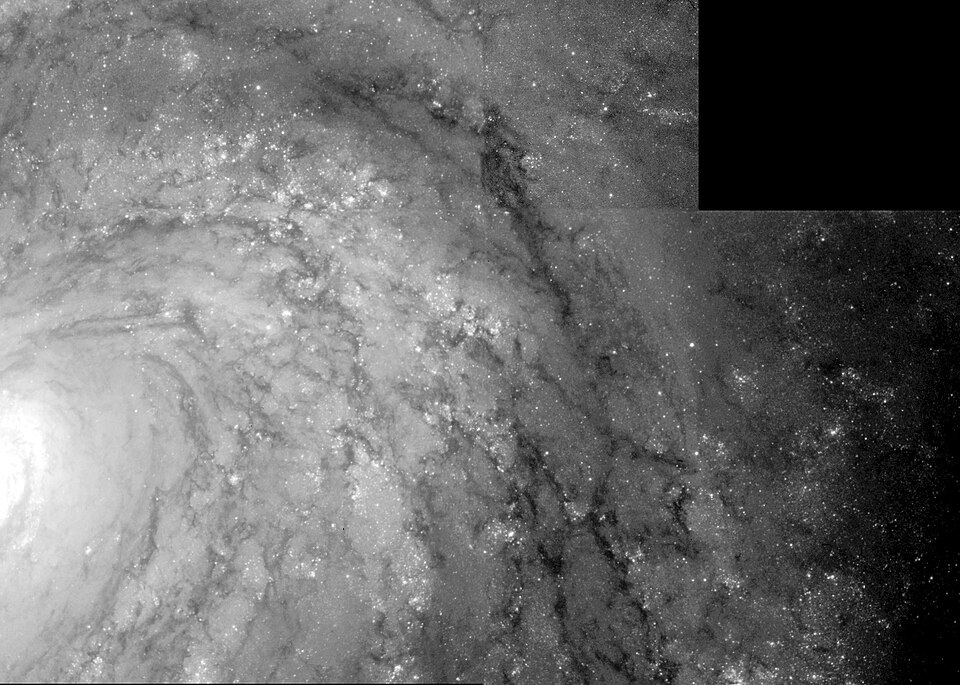 Hubble Space Telescope image of a Cepheid variable star in galaxy M100, shown at different phases of its brightness cycle
