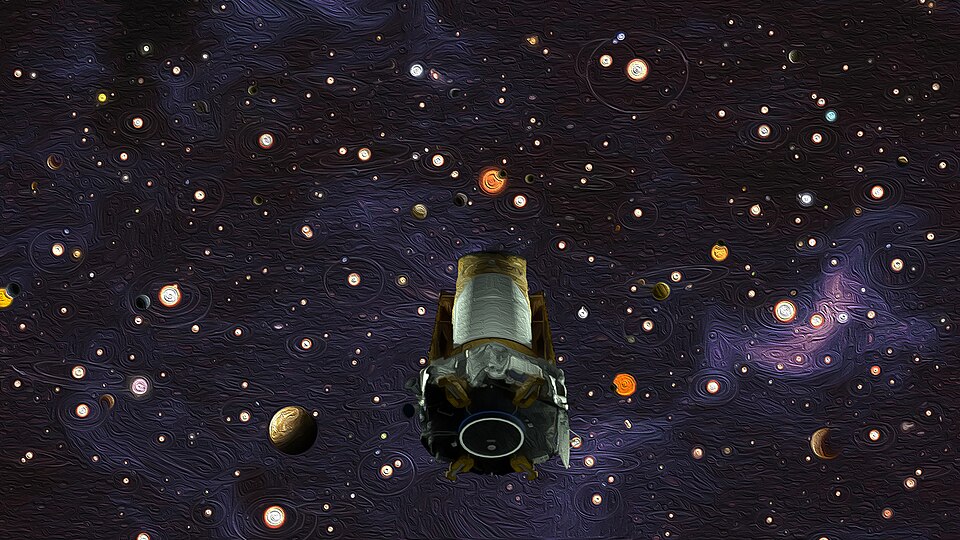 Artist's concept of the Kepler space telescope in space