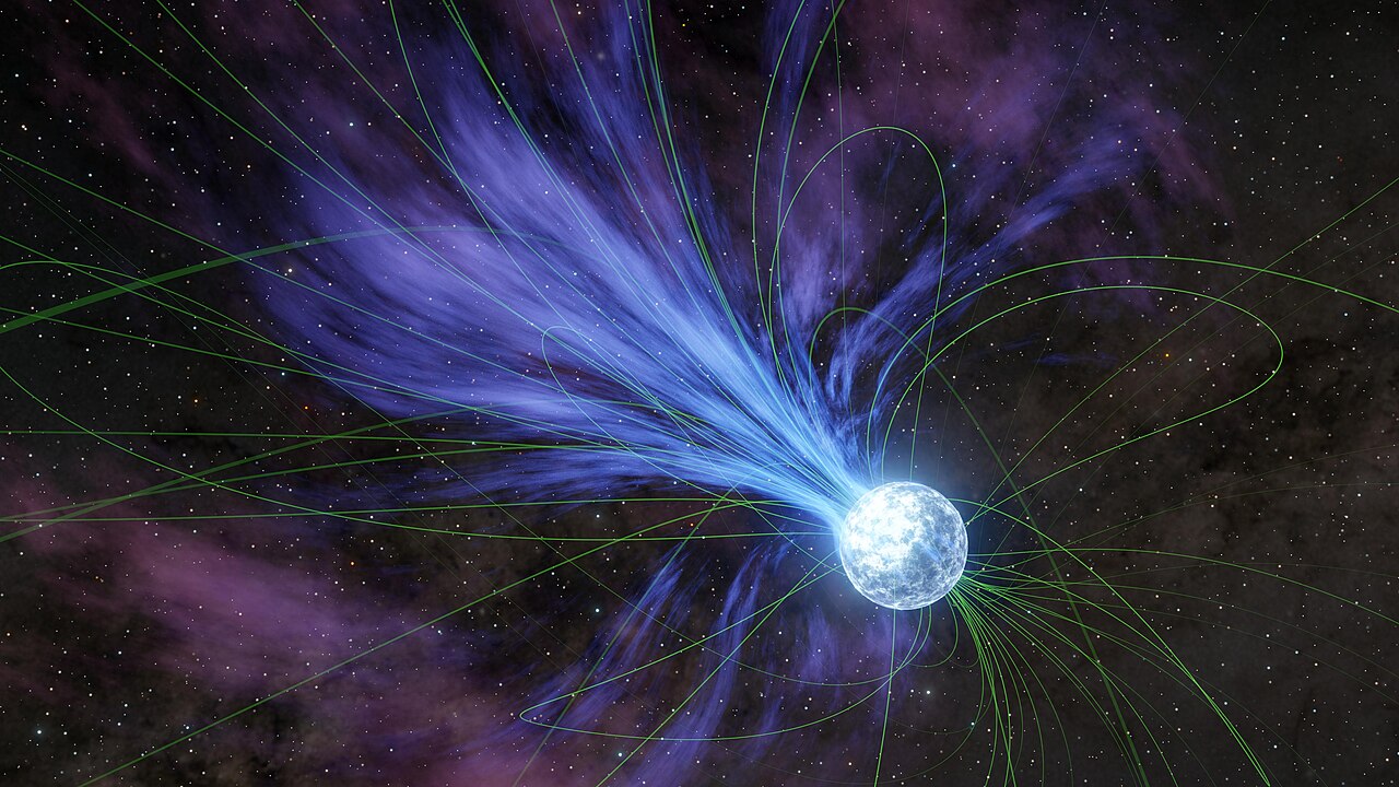 PIA26274: A Magnetar Loses Mass (Artist's Concept) https://photojournal.jpl.nasa.gov/catalog/PIA26274 This artist's concept depicts a magnetar – a typ