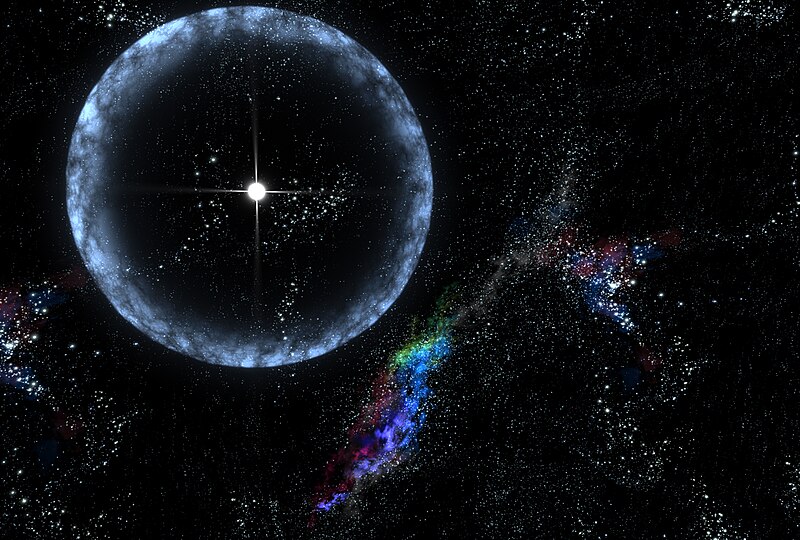 Artist's conception of the December 27, 2004 gamma-ray flare expanding from magnetar SGR 1806-20