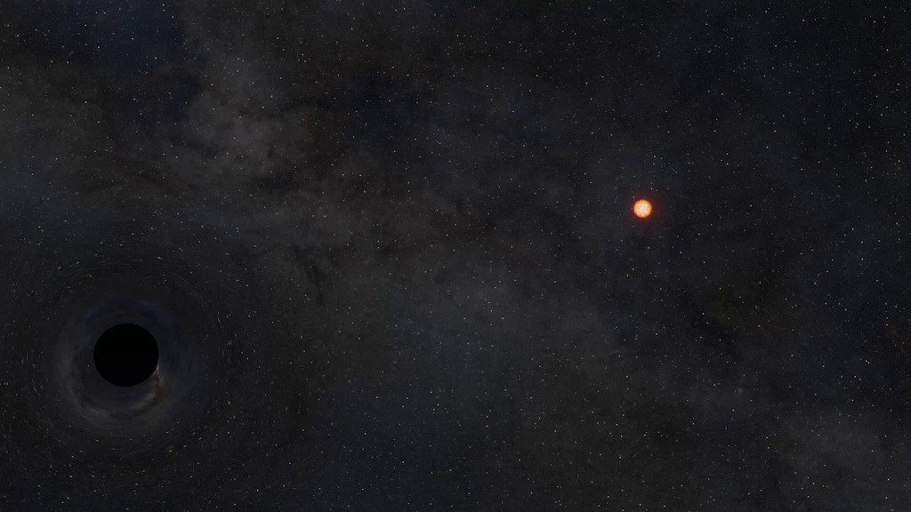 This video illustrates how a star can be shredded into a streamer of hot gas as it passes close to a supermassive black hole. Such encounters are know