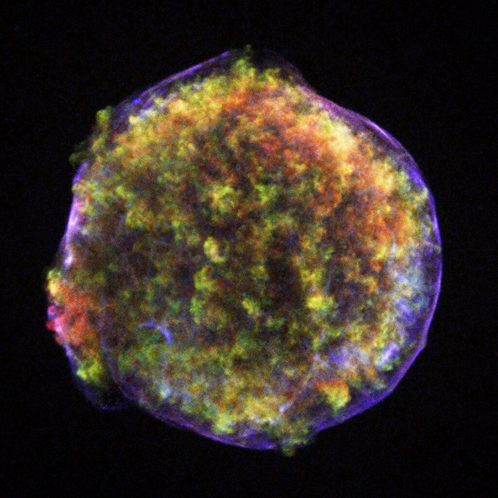 Chandra X-ray Observatory image of Tycho's supernova remnant