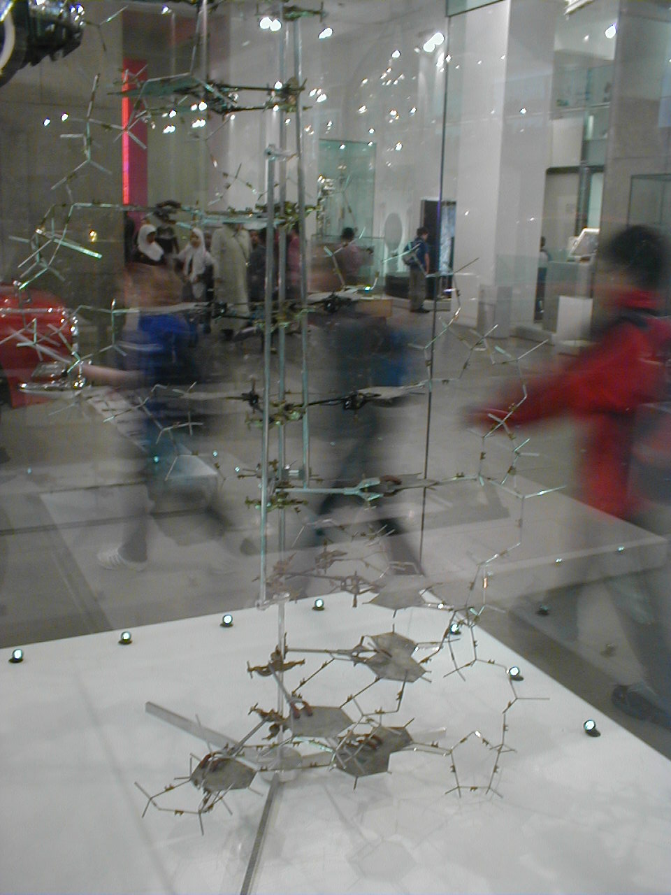 The original DNA double helix model built by Crick and Watson in 1953