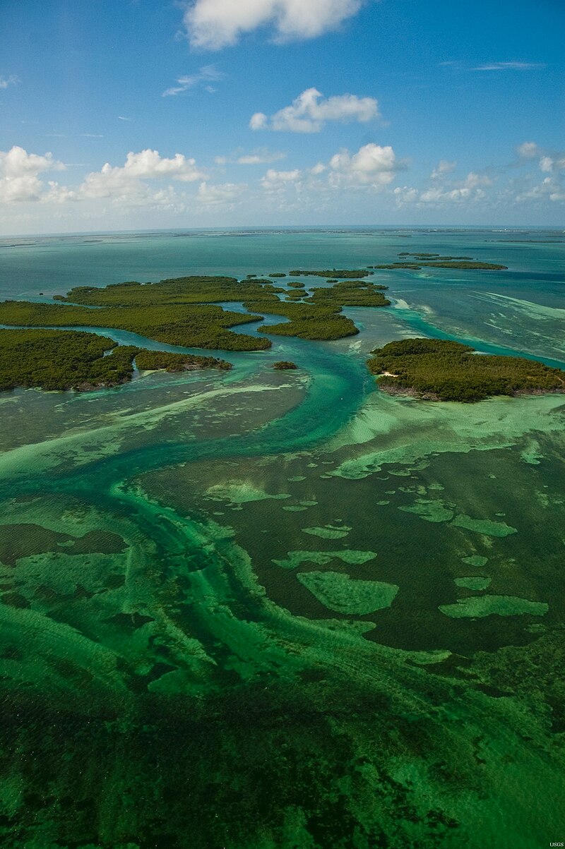 Mangrove islands in the Key West National Wildlife Refuge, Florida