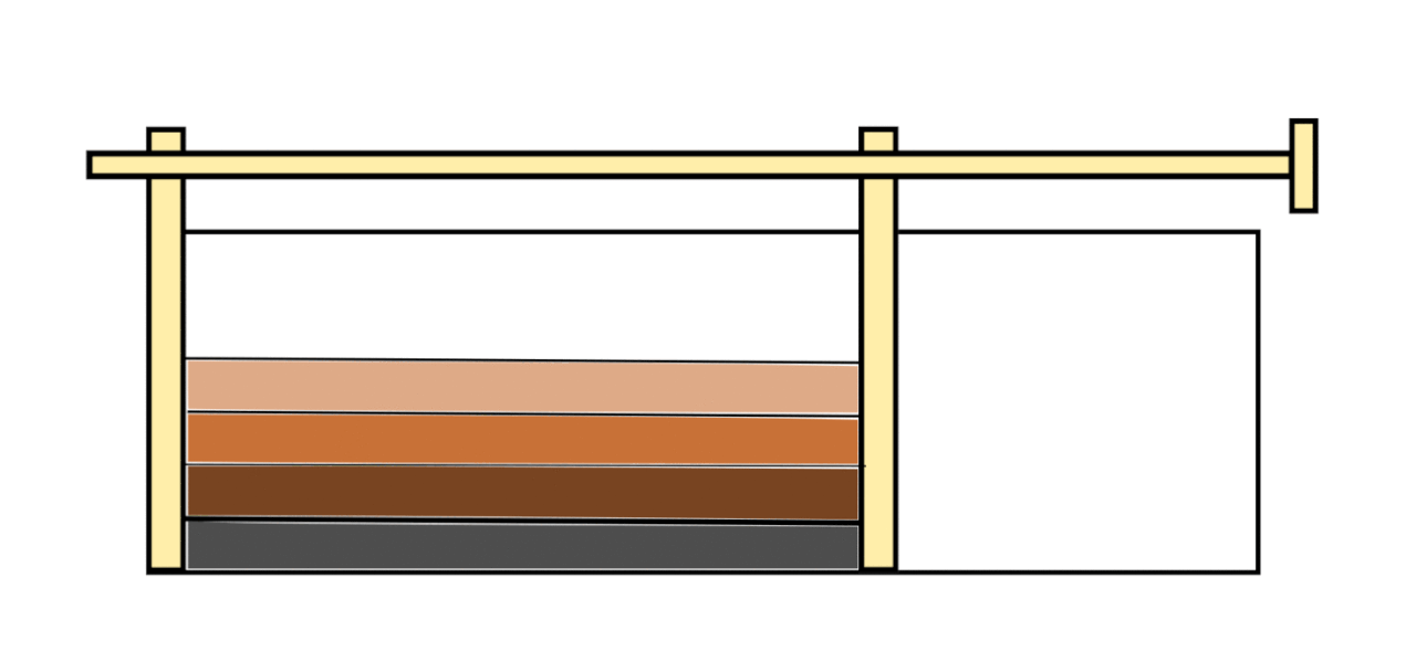 A seismic cross-section showing a salt dome rising through surrounding sedimentary layers