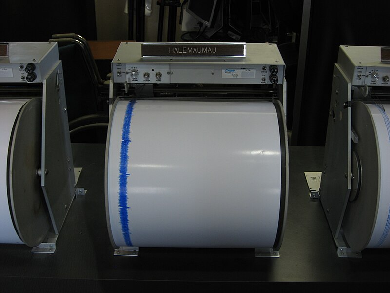 A seismometer on display at the Thomas A. Jaggar Museum in Hawai'i Volcanoes National Park