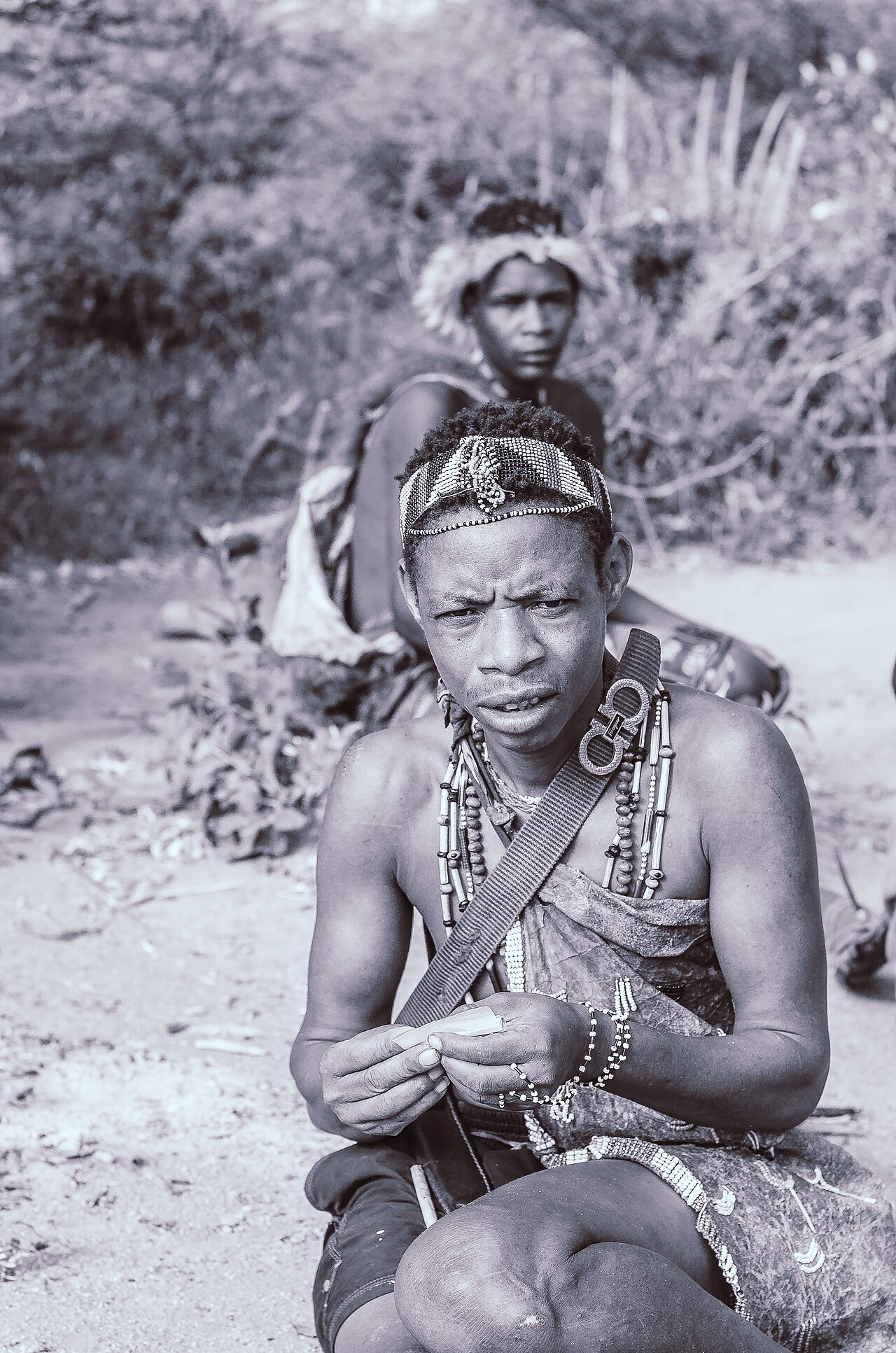 Hadza hunter-gatherers in Tanzania, one of the last remaining societies practicing a cooperative foraging lifestyle