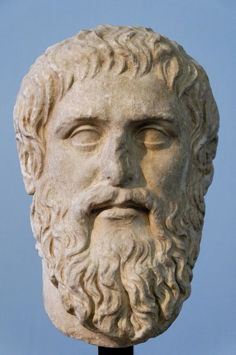 Marble bust of Plato, Roman copy after a Greek original by Silanion, circa 370 BCE
