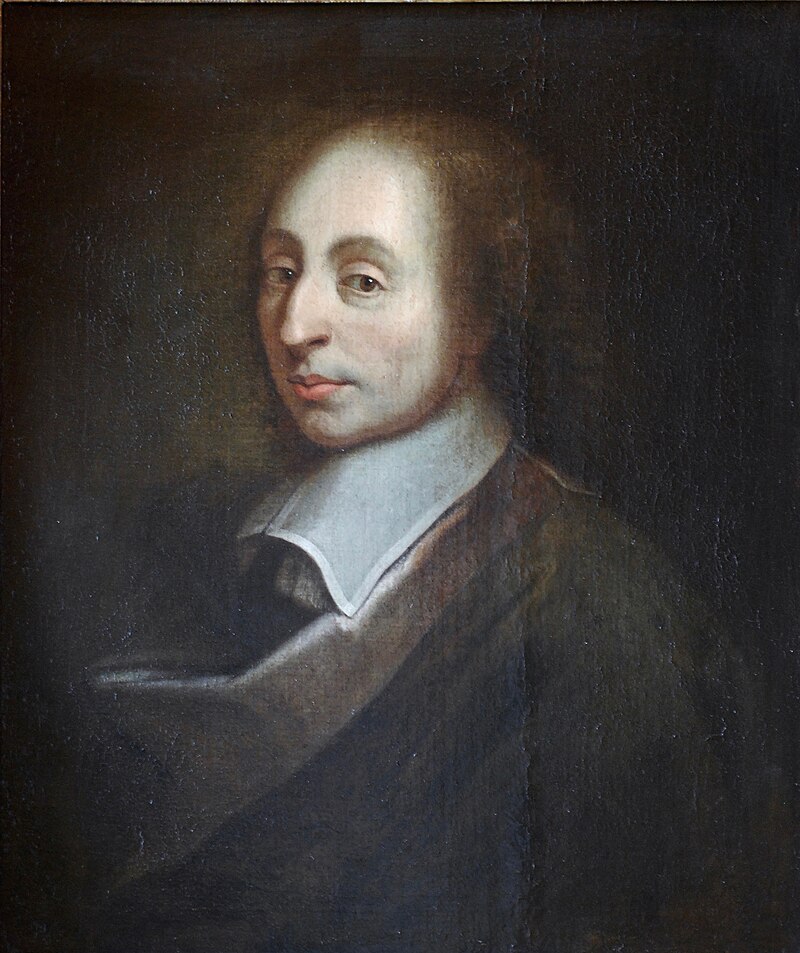 Portrait of Blaise Pascal, copy after a painting by Francois II Quesnel