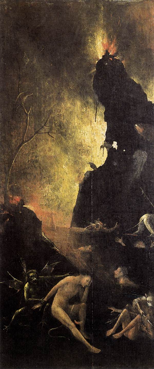 Detail from a Hieronymus Bosch painting depicting hell