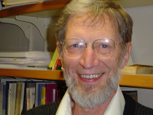 Photograph of Alvin Plantinga at the University of Notre Dame