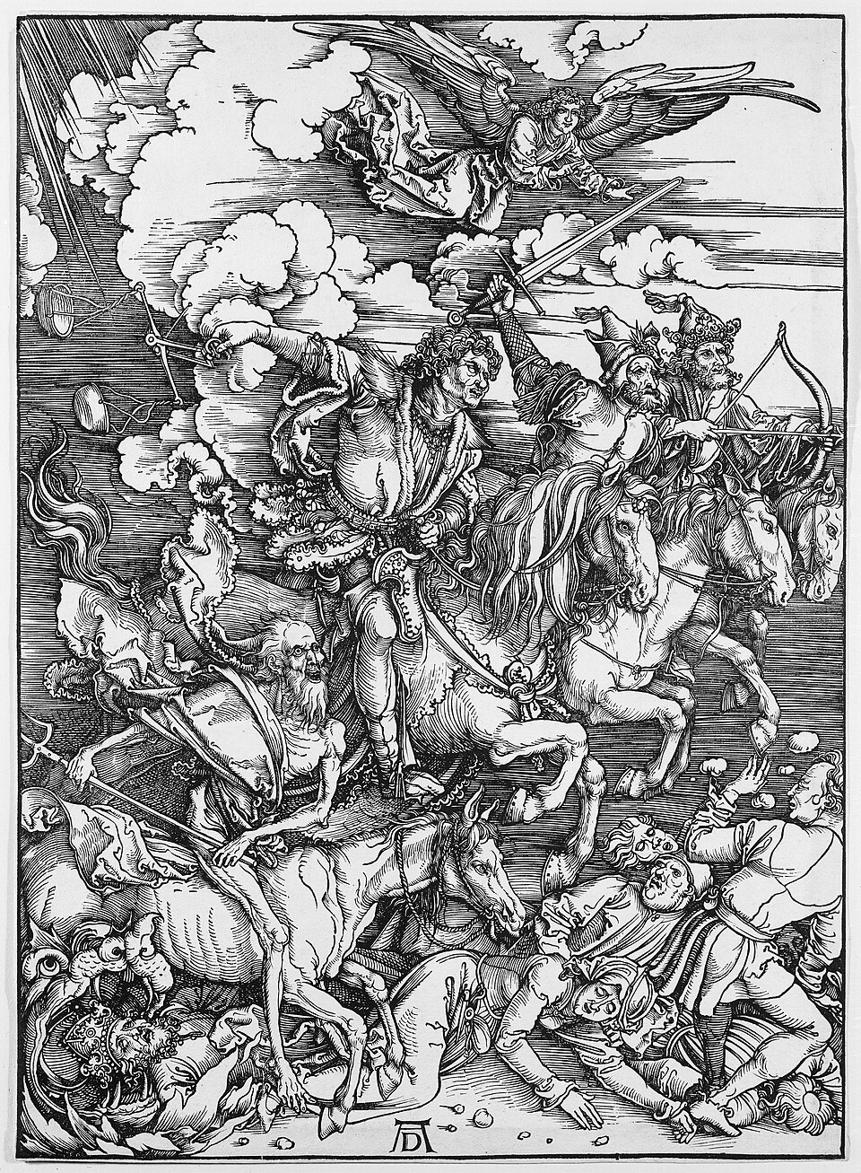 The Four Horsemen of the Apocalypse, woodcut by Albrecht Dürer, 1498
