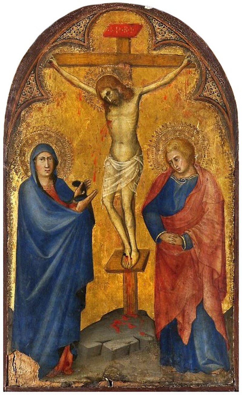 The Crucifixion of Christ, tempera on panel by Andrea di Bartolo, early fifteenth century