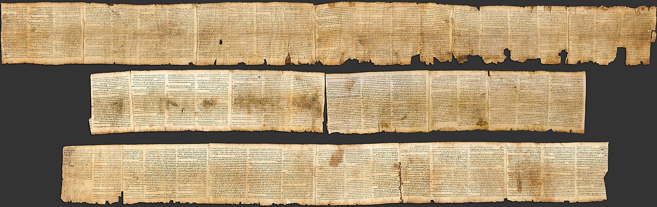 The Great Isaiah Scroll (1QIsa-a), one of the Dead Sea Scrolls, containing the complete text of the book of Isaiah in Hebrew